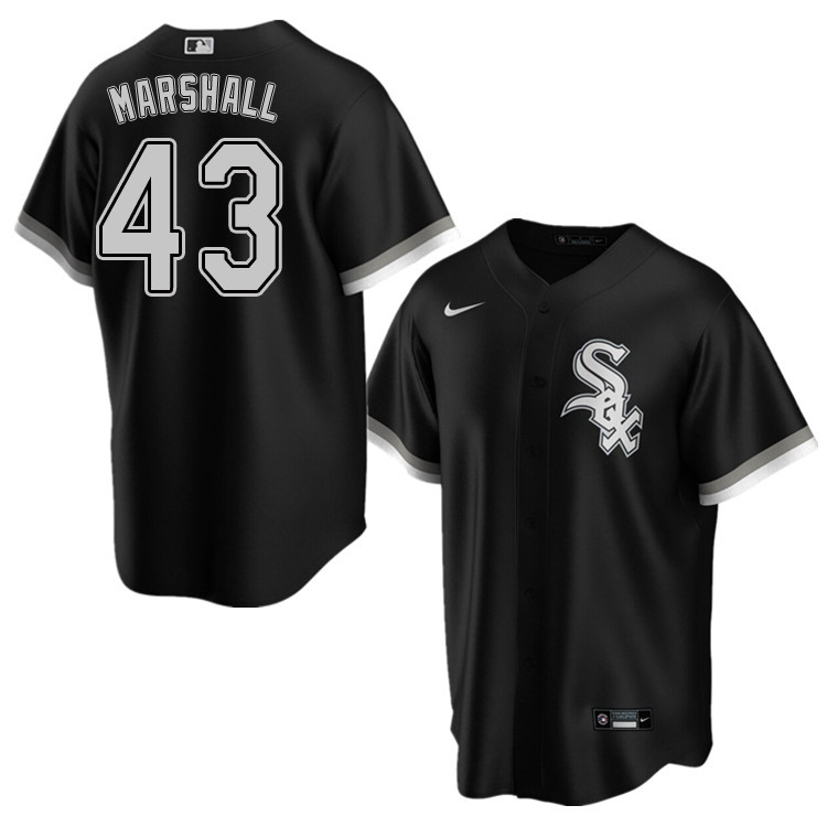 Nike Men #43 Evan Marshall Chicago White Sox Baseball Jerseys Sale-Black - Click Image to Close